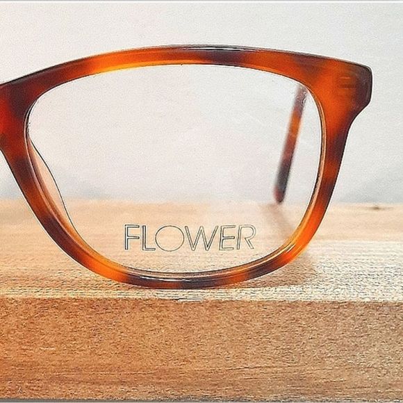 NEW Tortoise Rx'able Eyeglass Frame, FLOWER women, brown, 51 18 140 lightweight - Picture 2 of 6